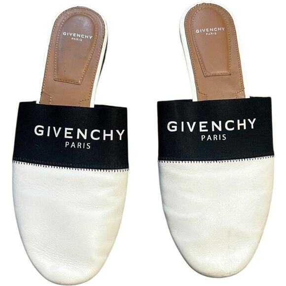 Givenchy Paris Designer Bedford Leather Flats Slippers - Picture 1 of 8